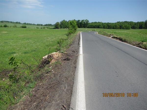Vykácení 73 stromů podél silnice na Jesenicku v roce 2018 změnilo krajinný ráz.