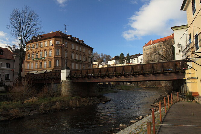 Lazebnický most v Českém Krumlově.