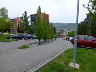 Voda ze silnice se může volně zatéct ke stromům. Nemusíme ji nutně svádět do kanálu. Blansko.