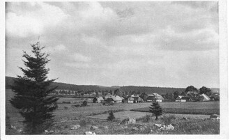 Historická fotografie bývalé obce Padrť.