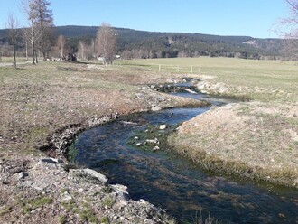 Potok Zelenka po dokončení obnovy.