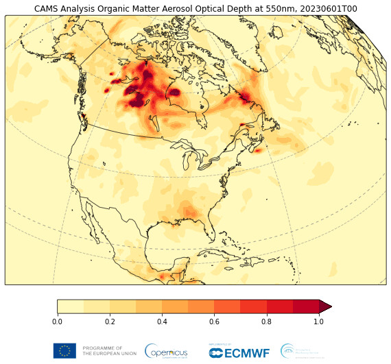 Od roku 1959 došlo v Kanadě k výraznému nárůstu počtu velkých požárů lesa.