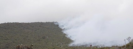 Požár na Kilimandžáru Foto: Tanzania National Parks Twitter.com