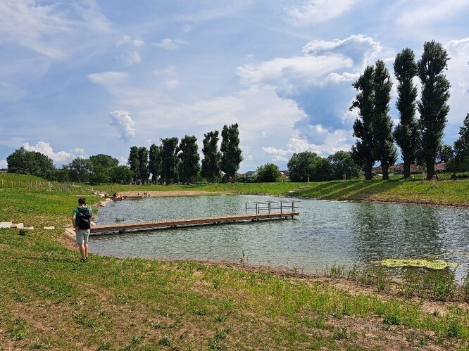 Obr. 7. Koupací jezero v protipovodňovém parku v Židlochovicích.