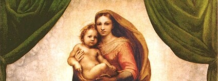 Rafael Santi - Sixtinská madona Foto: Wikimeda Commons