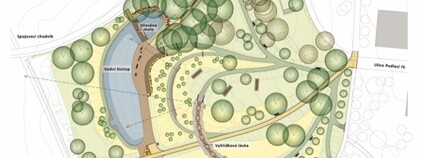 Návrh vodního prvku v Centrálním parku Jižní Svahy ve Zlíně Foto: Zlín.eu