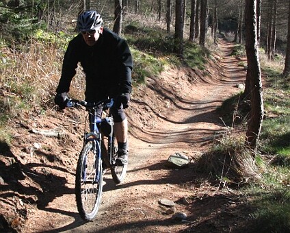 Na singltreku se člověk veze po úzké, ovšem pevné stezce, takže si může pohodlně užívat všechny zákruty mezi stromy nebo se houpat na terénních vlnách.