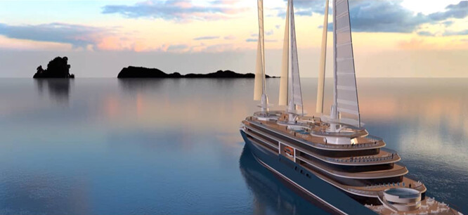 Plachty připomínají obří žaluzie.