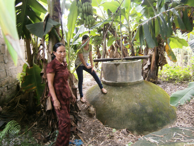 Malá bioplynová stanice ve středním Vietnamu.