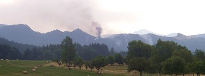 Požár v NP České Švýcarsko Foto: Mirek256 Wikimeda Commons