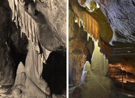 Symbolem Javoříčských jeskyní je dva metry dlouhá sintrová Záclona.