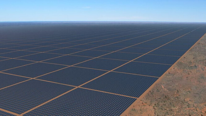 Vizualizace fotovoltaické elektrárny.