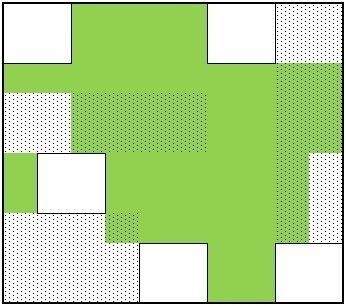 Plná mozaika<br />
– založena na dvou sečích<br />
– vytvořeny jsou plochy bez zásahu (20 %)<br />
– výběr sečených ploch je individuální včetně nesečených míst<br />
– při první seči je posečeno 60 % (zůstává celkem 40 % neposečeno)<br />
– při druhé seči se poseče 40 %, částečně se přesečou části, které narostly po první seči (tato místa jsou opravdu posečena 2× za rok), částečně se dosečou místa, která nebyla pokosena při první seči, zůstává 20 %, která nejsou vůbec posečena