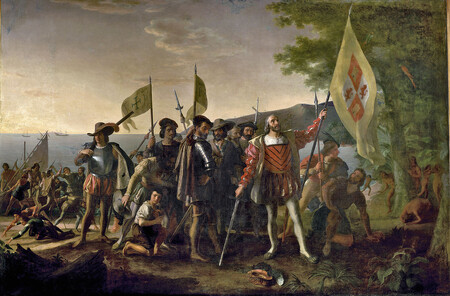 Kryštof Kolumbus právě dorazil na ostrov, který místní nazývají Guanahani. Kolumbus jej pojmenoval San Salvador a obsadil jej jménem španělského krále.