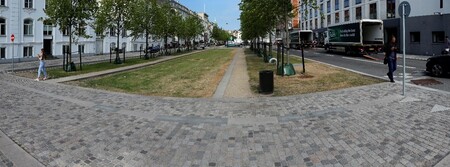 Náměstí Sankt Ann&#230; Plads v Kodani umožňuje po prohloubení retenci vody.