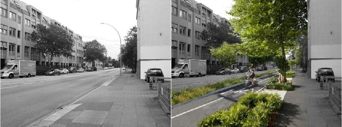 Návrh přeměny Königstrasse v Hamburku
