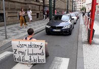 zablokování dopravy v Praze