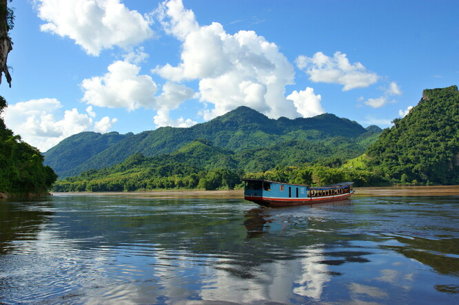 Řeka Mekong v Laosu.