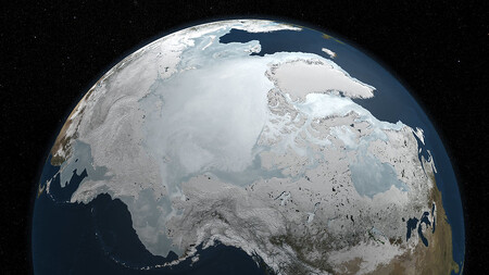 "Jak se mění rozsah zalednění oceánu, může se měnit i účinek působení větru na oceán," říká Katharine Gilesová. Na ilustračním snímku ledová pokrývka Arktidy