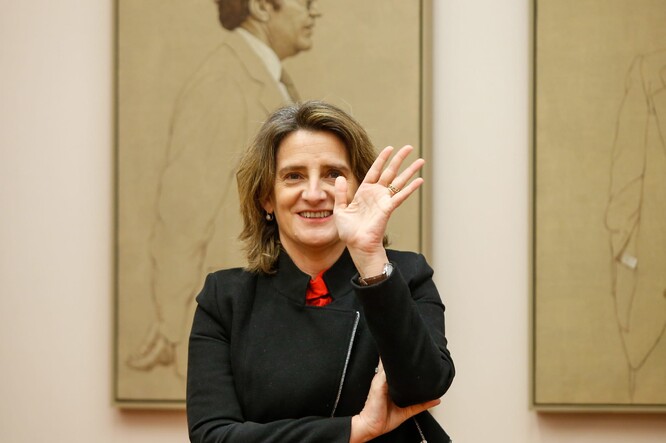 Španělská zástupkyně na klimatické konferenci COP26 Teresa Ribera.