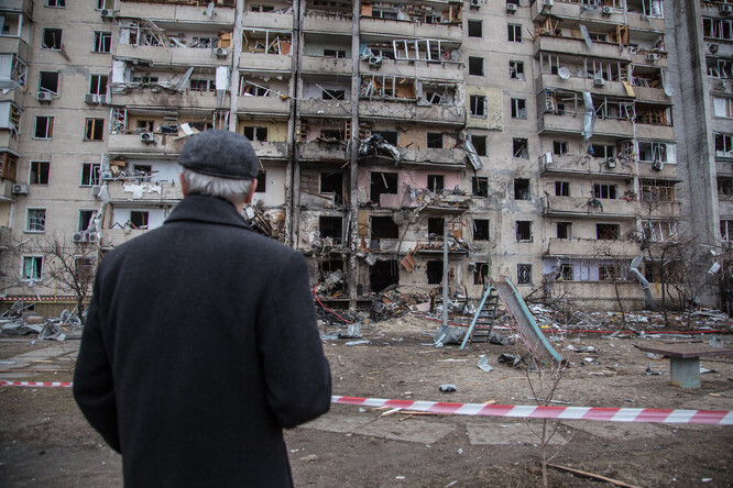 Válkou zničený Kyjev.