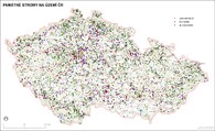 Mapa památných stromů na území ČR