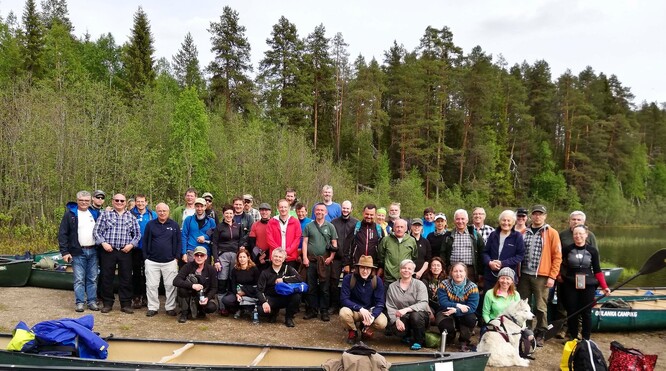 Skupinové foto zástupců EUROPARC ve finském Käylä, Oulun Lääni.