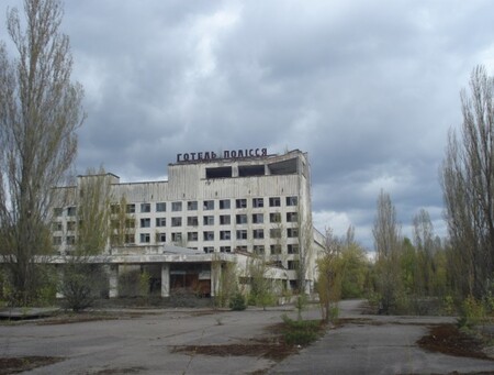 Hotel v Pripjati, který se také objevil v seriálu (zdroj Vladimír Wagner).