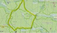 Žlutě vyznačená je oblast II. donedávna bezzásahové zóny NP Šumava, do níž jsou vnořené bezzásahové I. zóny 