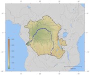 Topografická mapa Konžské pánve