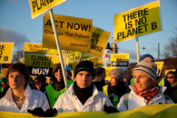 Demonstrace Greenpeace v Kodani