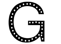Litera G vysázená v písmu Absolut Green
