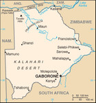 Mapa Botswany.