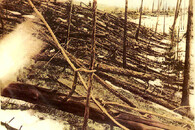 Zničený les, Podkamennaja Tunguska.