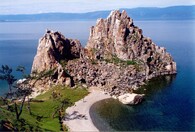 Olchonský ostrov v jezeře Bajkal.
