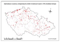Mapa významných biotopů ČR.