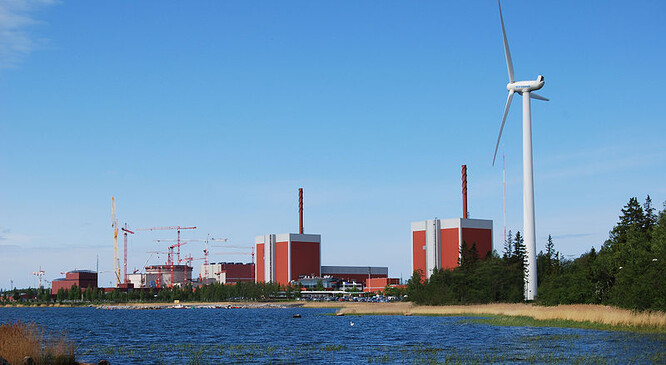 Jaderný reaktor na finském ostrově Olkiluoto.