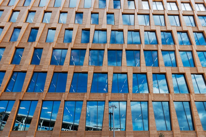 Kancelářská budova v Oslu, dřevostavba