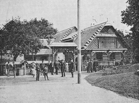 Česká chalupa na Zemské jubilejní výstavě roku 1891 na dobové fotografii. Tenkrát to celé začalo?