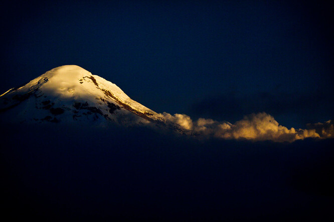 6268 metrů vysoká ekvádorská sopka Chimborazo byla v roce 1802 považovaná za nejvyšší horu na světě.