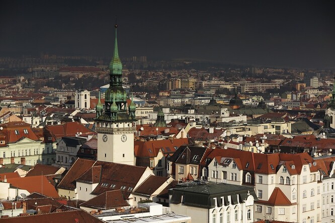 Výhled na město Brno.