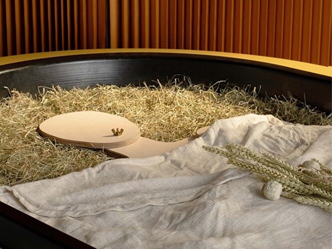 Detail uložení těla k obřadu terramace Detail uložení těla k obřadu terramace