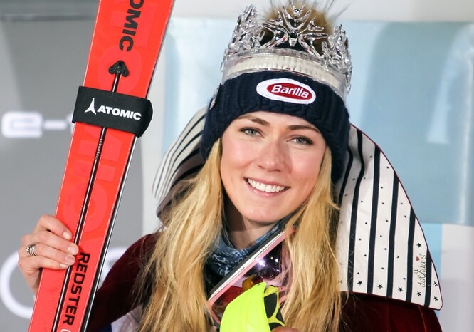 Americká sjezdová lyžařka Mikaela Shiffrin.