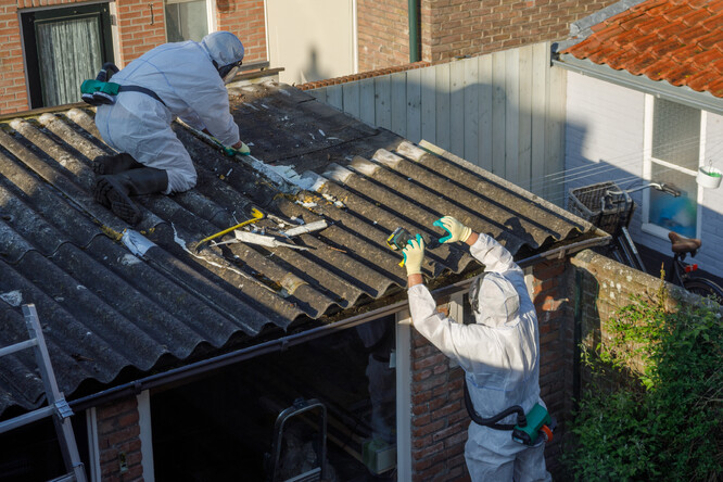 Takto můžete vypadat vy nebo zaměstnanci stavební firmy. Před azbestem je každopádně namístě se chránit.