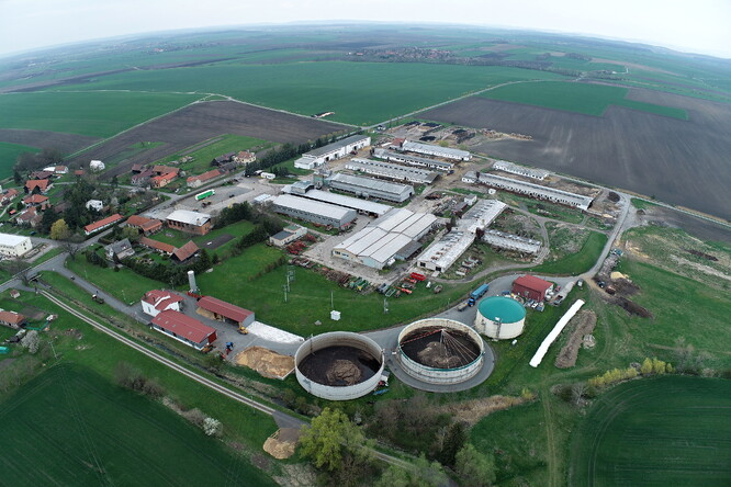 Bioplynová stanice v Kněžicích.