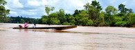 Řeka Mekong nedaleko plánované přehrady Don Sahong