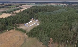 Tábořiště Valdíkov z dronu, stav 2017.