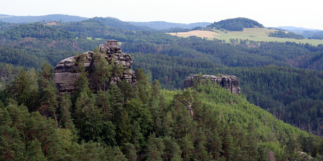Marriina vyhlídka v Národním parku České Švýcarsko.