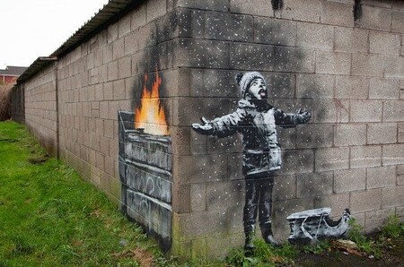 Britský streetartový umělec Banksy překvapil městečko Port Talbot na jihu Walesu novou malbou.
