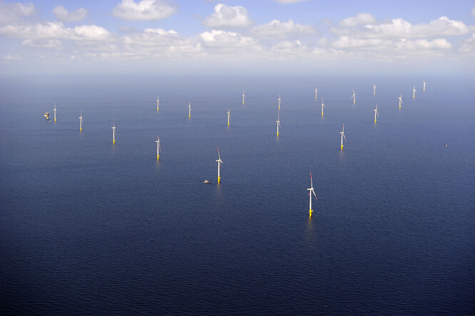 Na ilustračním snímku větrná offshore elektrárna Baltic 1.